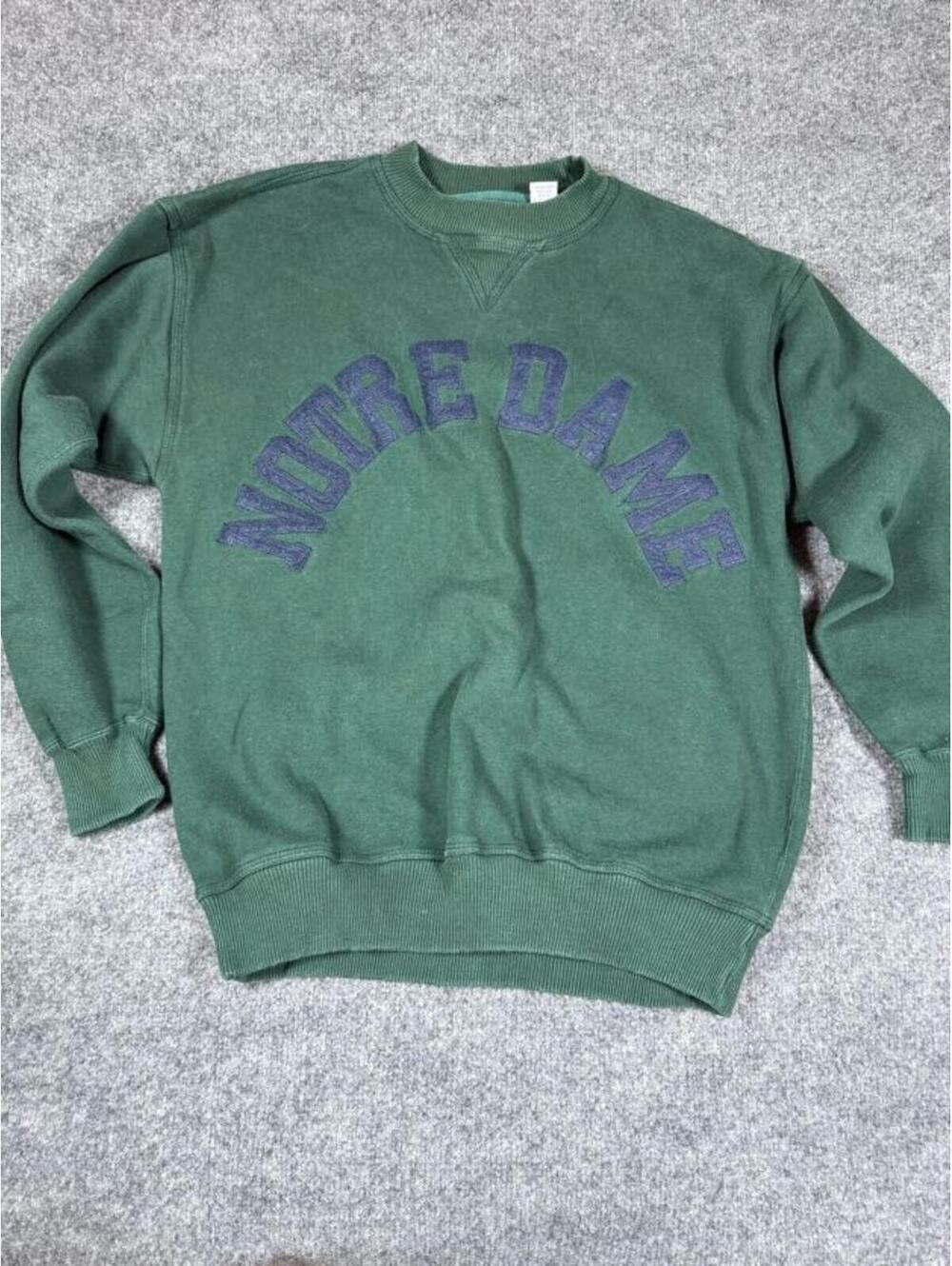 Green Notre Dame Crewneck Sweatshirt Medium